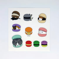 Macaron stickers 